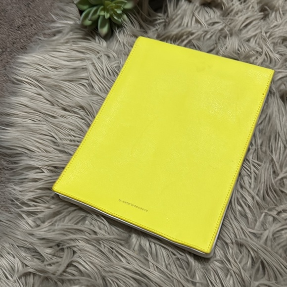 Anthropologie Tech Pouch-Snap Top Organizer-Yellow/White-GUC-A Few Marks - Picture 9 of 16